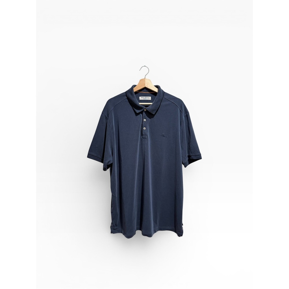 Tommy Bahama IslandZone Mens Navy Blue Short Sleeve Polo XL